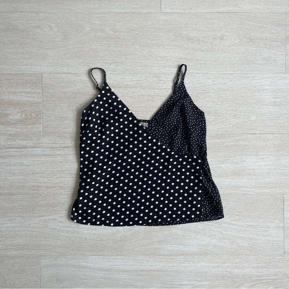 ASOS black and white polka dot cami top blouse. NWOT. Size 2. - Picture 5 of 5